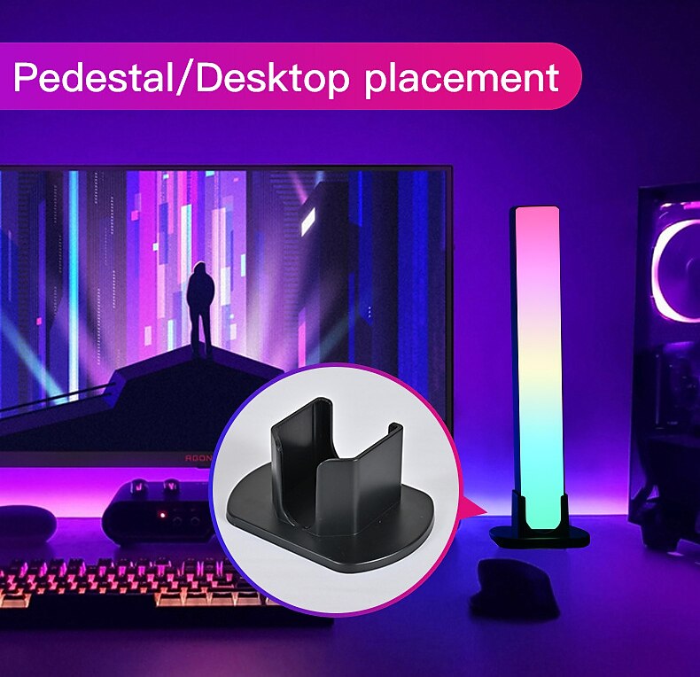 RGB светодиодная умная световая панель WiFi Bluetooth настольный фоновый атмосферный свет музыка синхронизация телевизора стенка компьютерная игровая спальня ночной свет Shustar 2025 - $43.99 –P6