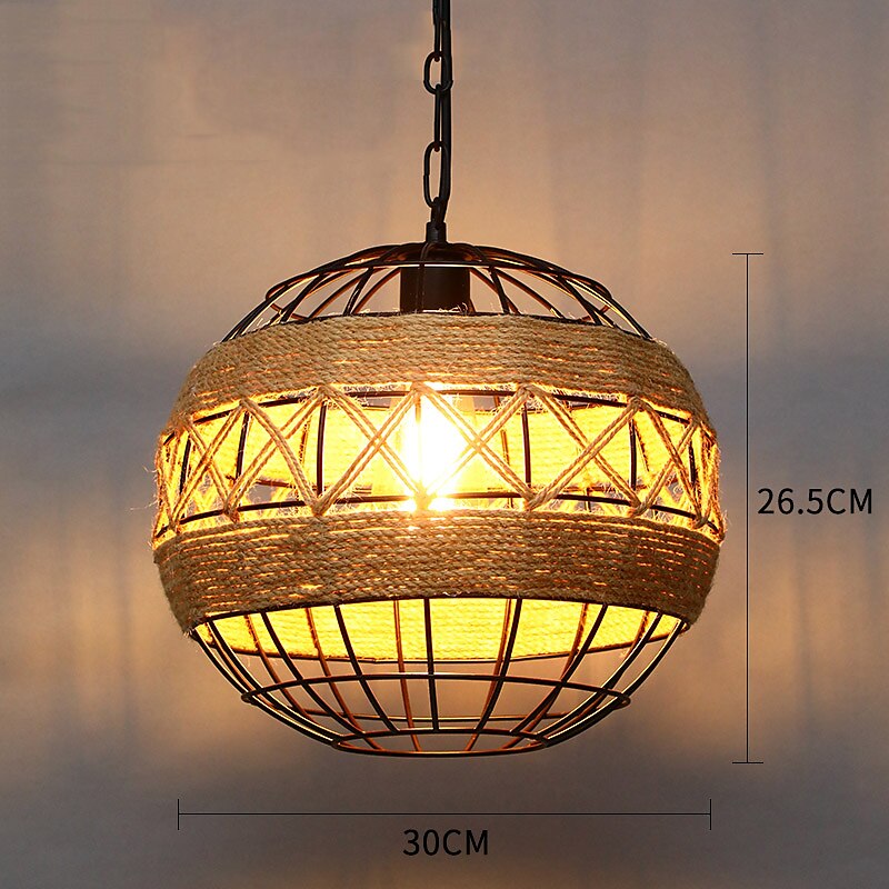 25cm Single Design Island Design Pendant Light Hemp Rope Painted Finishes Modern Nordic Style 220-240V 2025 - $150.99 –P3