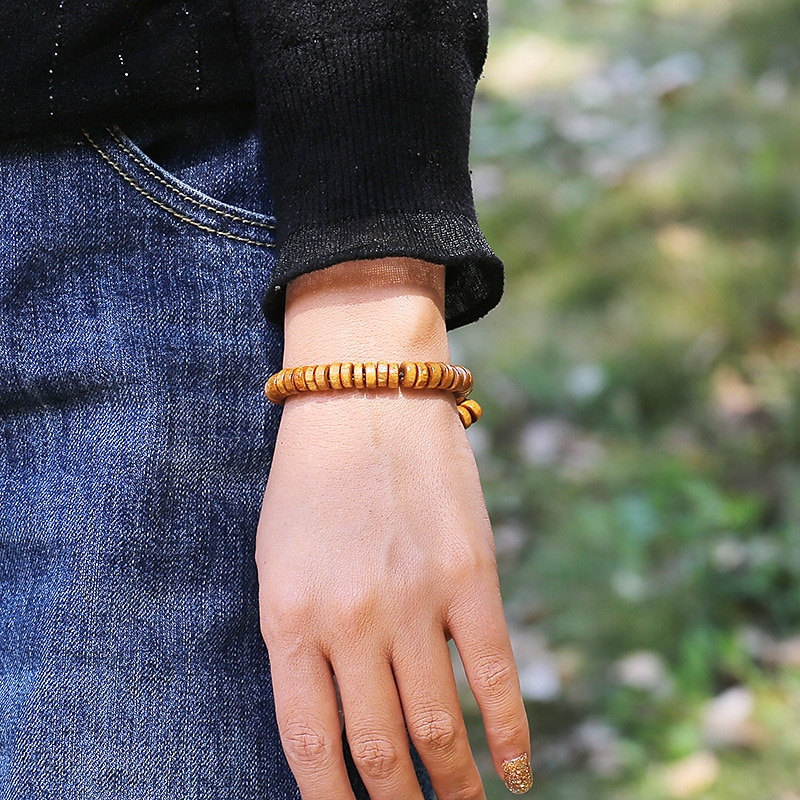 Per uomo Per donna Braccialetto con perline Classico Tema vintage Di tendenza Boho Legno Gioielli braccialetto Nero / Blu inchiostro / Marrone Per Giornaliero Per eventi Festival del 2025 a $4.99 –P2