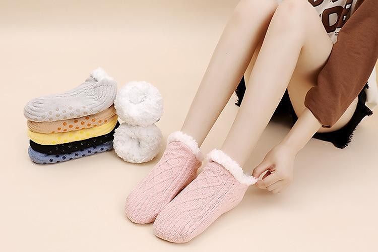 Meias femininas outono e inverno super macias, quentes e aconchegantes, forradas de lã, meias casuais com garras, meias femininas adultas de 2025 por $25.99 –P9