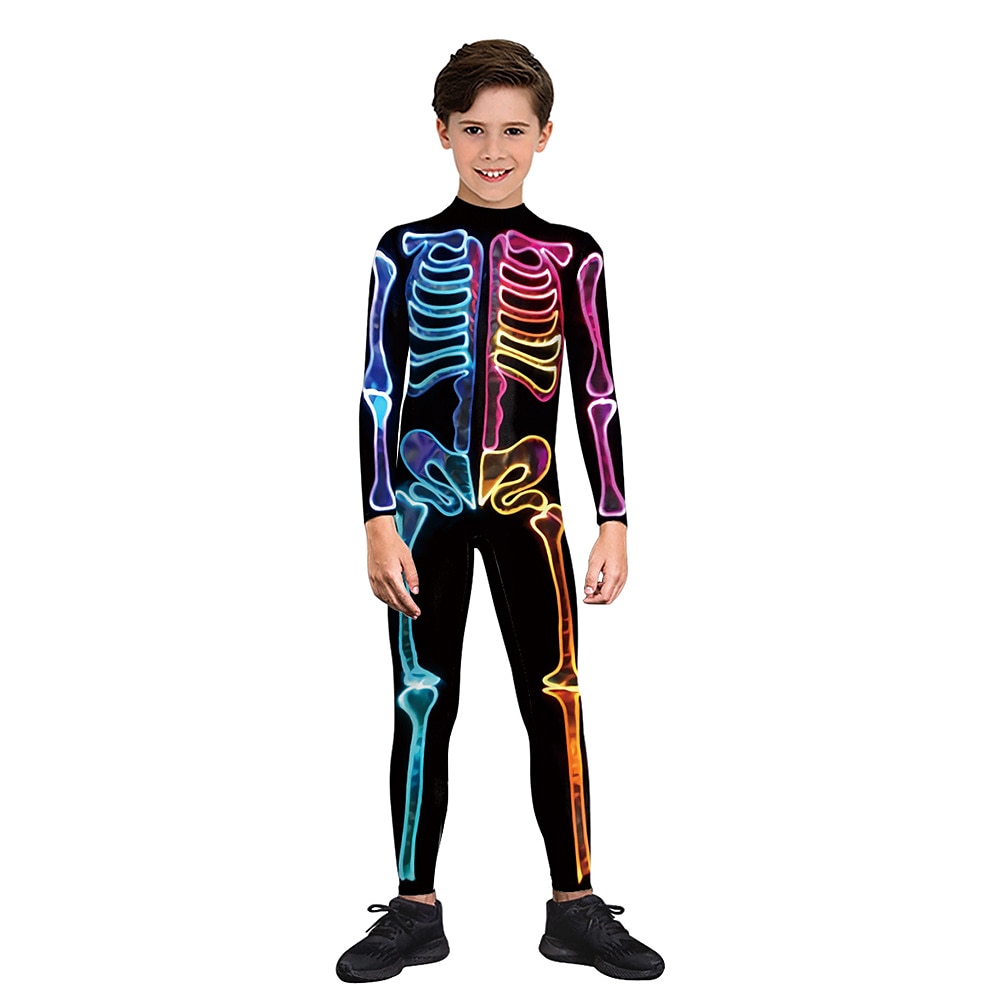 Zentai öltöny Szerepjáték Jelmezek Cicaruha Csontváz Halálfej Farsangi jelmez Overall Női Szerepjáték Ijesztő jelmez Anatómia Ruha mert Farsang Álarcos mulatság Felnőttek 2025 - $21.99 –P9