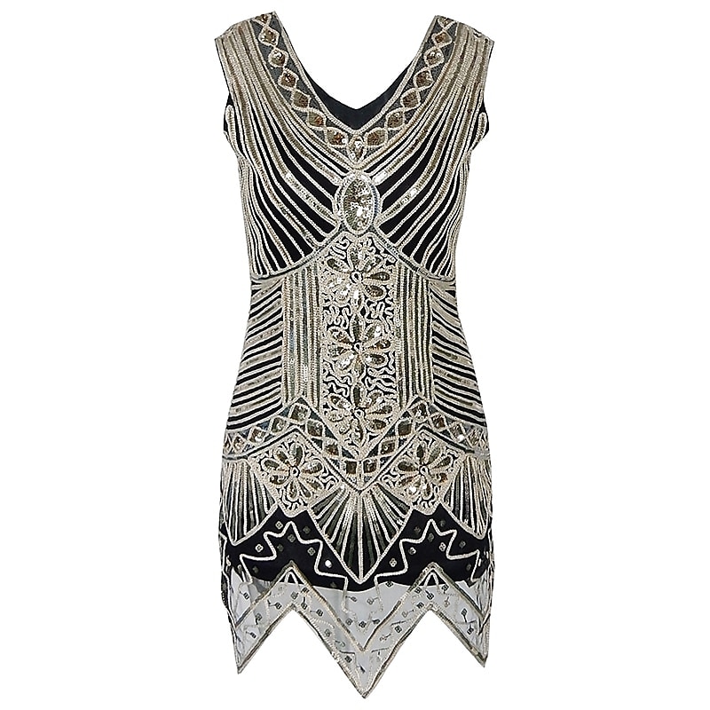 Urlați 20 de ani Anii 1920 Rochie de Cocktail Rochie Flapper Rochii Ținute Gatsby Mărime Plus Size Invitat la nuntă Pentru femei Carnaval Mascaradă Petrecere Bal Recepția de Nuntă Adulți Rochie 2025 - $56.99 –P7