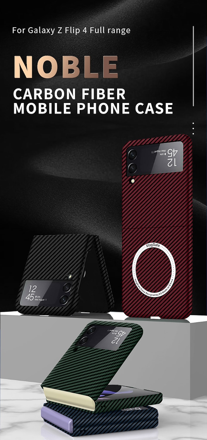 Phone Case For Samsung Galaxy Z Flip 6 Z Flip 5 Z Flip 4 Z Flip 3 With Magsafe Flip Magnetic Full Body Protective Lines / Waves PC 2025 - $25.99 –P1
