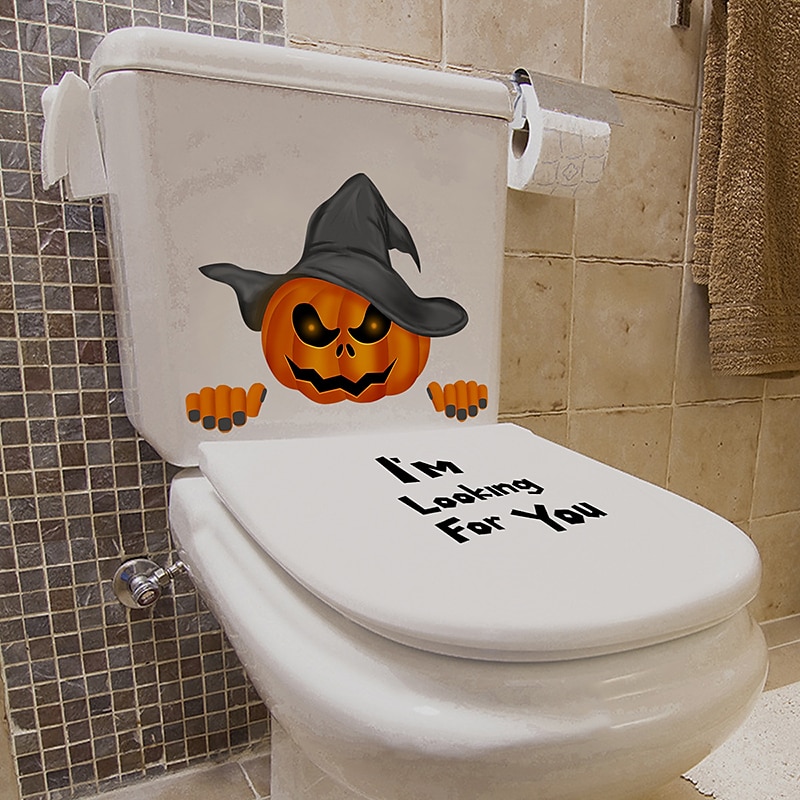 WC-matricák vicces dekorációk ijesztő WC-takaró dekoráció 3d horror minta barkácsolás fürdőszoba lakberendezés 2025 - $7.99 –P9