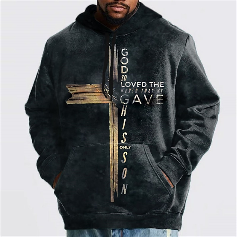 Men's Plus Size Hoodie Big and Tall Graphic Prints Hooded Long Sleeve Spring &  Fall Basic Designer Plus Size Casual Daily Sports Tops 2025 - $28.99 –P1