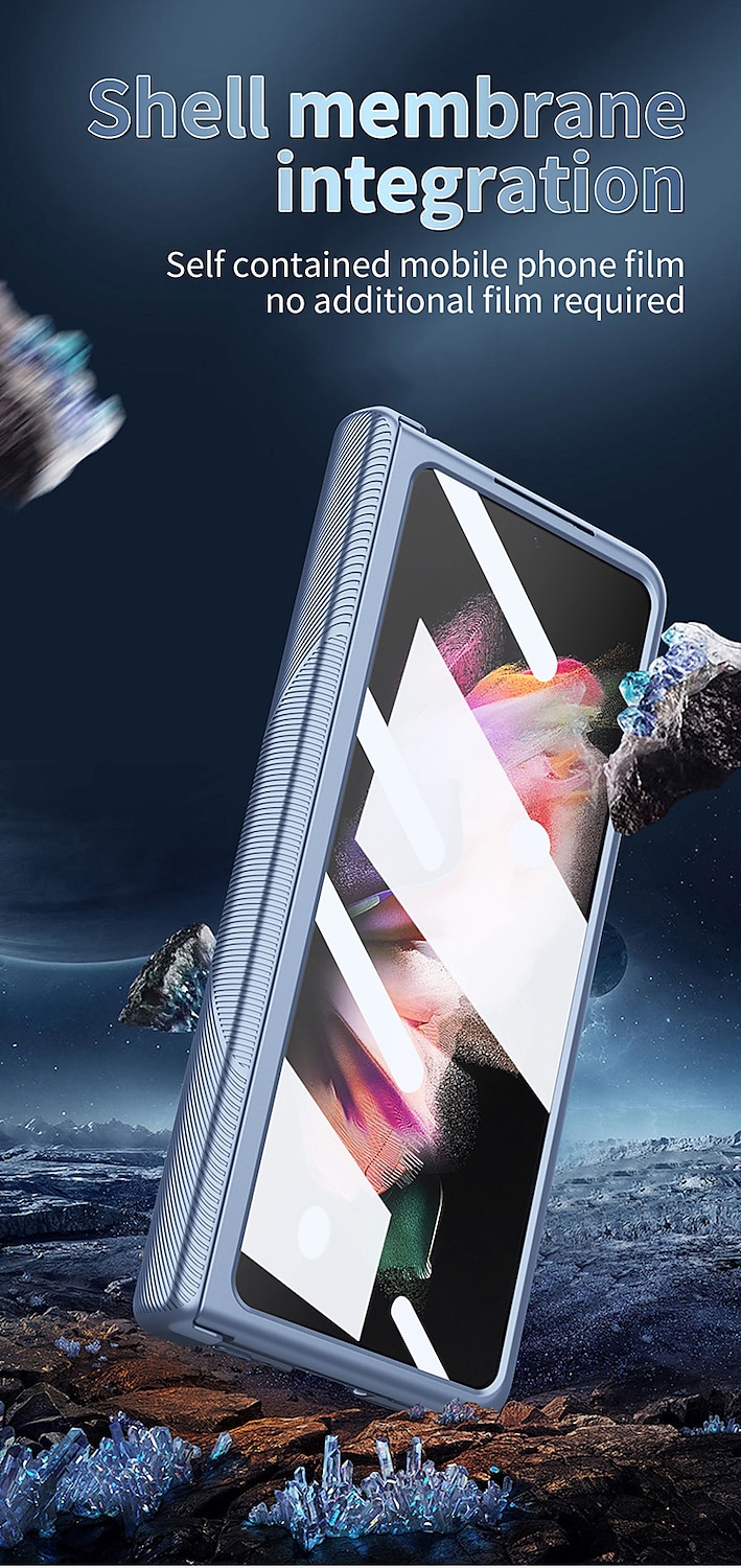 телефон Кейс для Назначение SSamsung Galaxy Z-образный сгиб 7 Z Fold 5 Z Fold 4 Z Fold 3 Чехол Флип Держатель для карандашей Покрытие Однотонный ПК 2025 - $31.99 –P4
