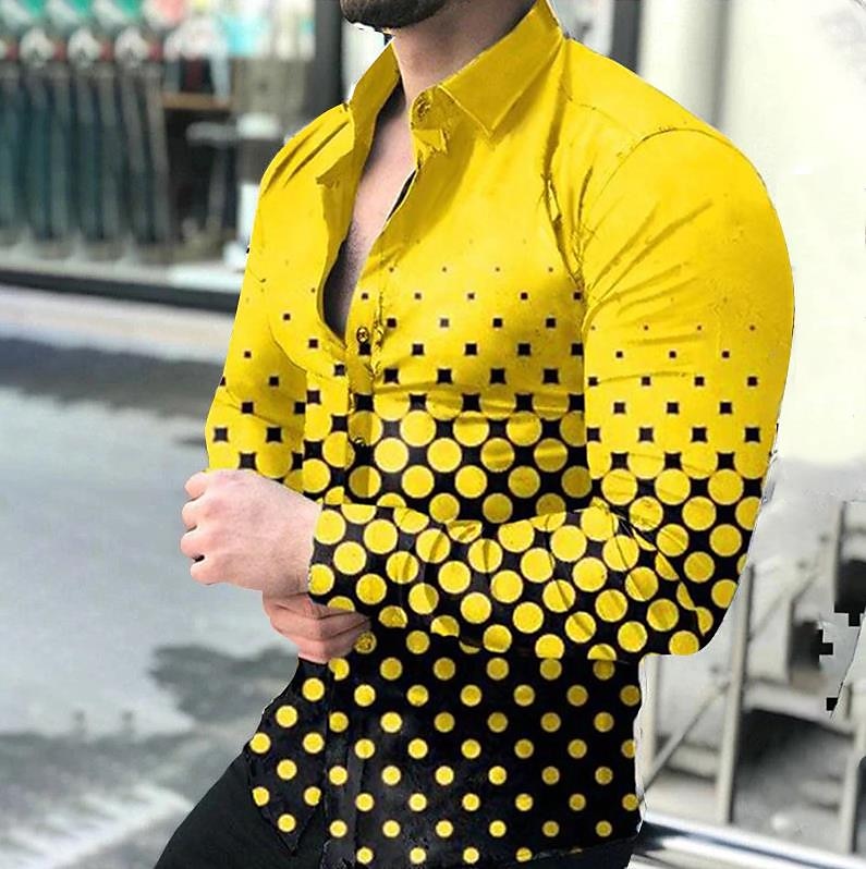 Men's Shirts Gradient Graphic 3D Printed Shirt India