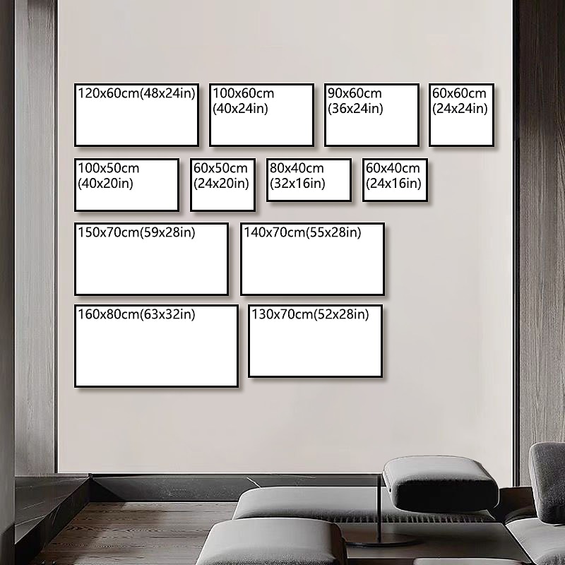 Hang målad oljemålning HANDMÅLAD Horisontell Panoramautsikt Abstrakt Stilleben Moderna Utan innerram (utan ram) 2025 - $60.99 –P1