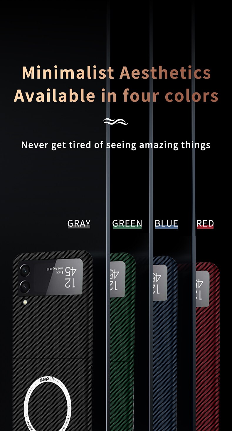 Phone Case For Samsung Galaxy Z Flip 6 Z Flip 5 Z Flip 4 Z Flip 3 With Magsafe Flip Magnetic Full Body Protective Lines / Waves PC 2025 - $25.99 –P10