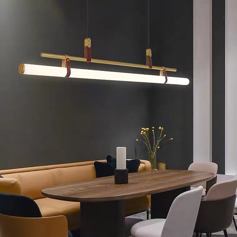 Lampada a sospensione a led da 80 cm linea moderna design catena lampada a sospensione regolabile per cucina sala da pranzo soggiorno nero e oro 110-120v 220-240v del 2025 a $279.99 –P17