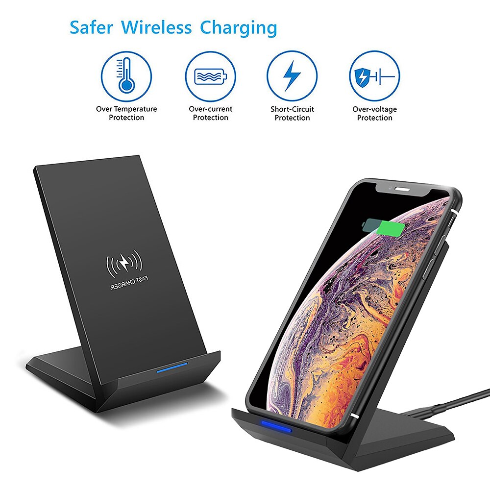 15W Fast Wireless Charger Qi Certified Wireless Charging Stand Compatible with iPhone 13/12/SE 2020/11/XS Max/XR/X Samsung Galaxy S22 S21 S20 S10 Note 20 and Qi Supported Phones 2025 - $21.99 –P1