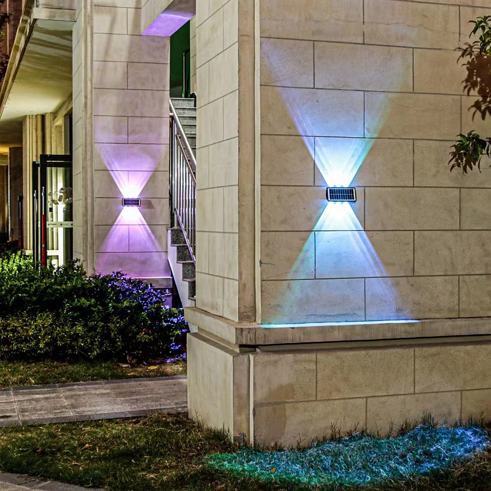 utendørs solcelle vegglys led hagelys smart lysstyring sensor vanntett vegglys gårdsplass veranda lampe balkong gjerde passasje belysning landskap dekorasjon solenergi nattlys 2025 - $20.99 –P8