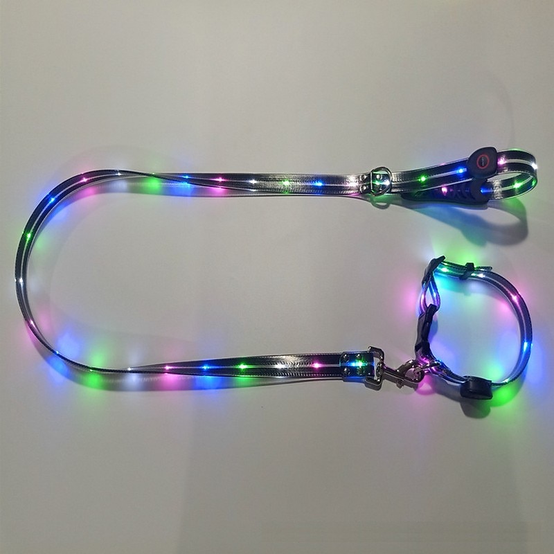 lesă pentru câini cu led, reîncărcabilă prin usb, cu lățime de 2,5 cm, lesă pentru animale de companie, mod cu 3 lumini, bliț rapid rapid, bliț lent 2025 - $28.99 –P9