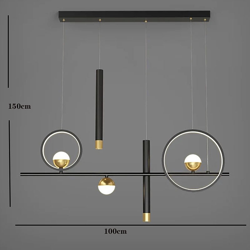 lampada da tavolo da pranzo a sospensione a led con telecomando Lampadario da ufficio regolabile in altezza da 100 cm per cucina camera da letto soggiorno lampada a sospensione 110v-220v del 2025 a $627.03 –P4