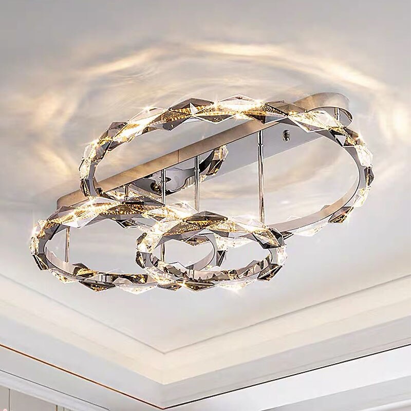 80 cm Ceiling Light LED Crystal Stainless Steel Designer Art Electroplated Modern 220-240V 2025 - $1195.09 –P8