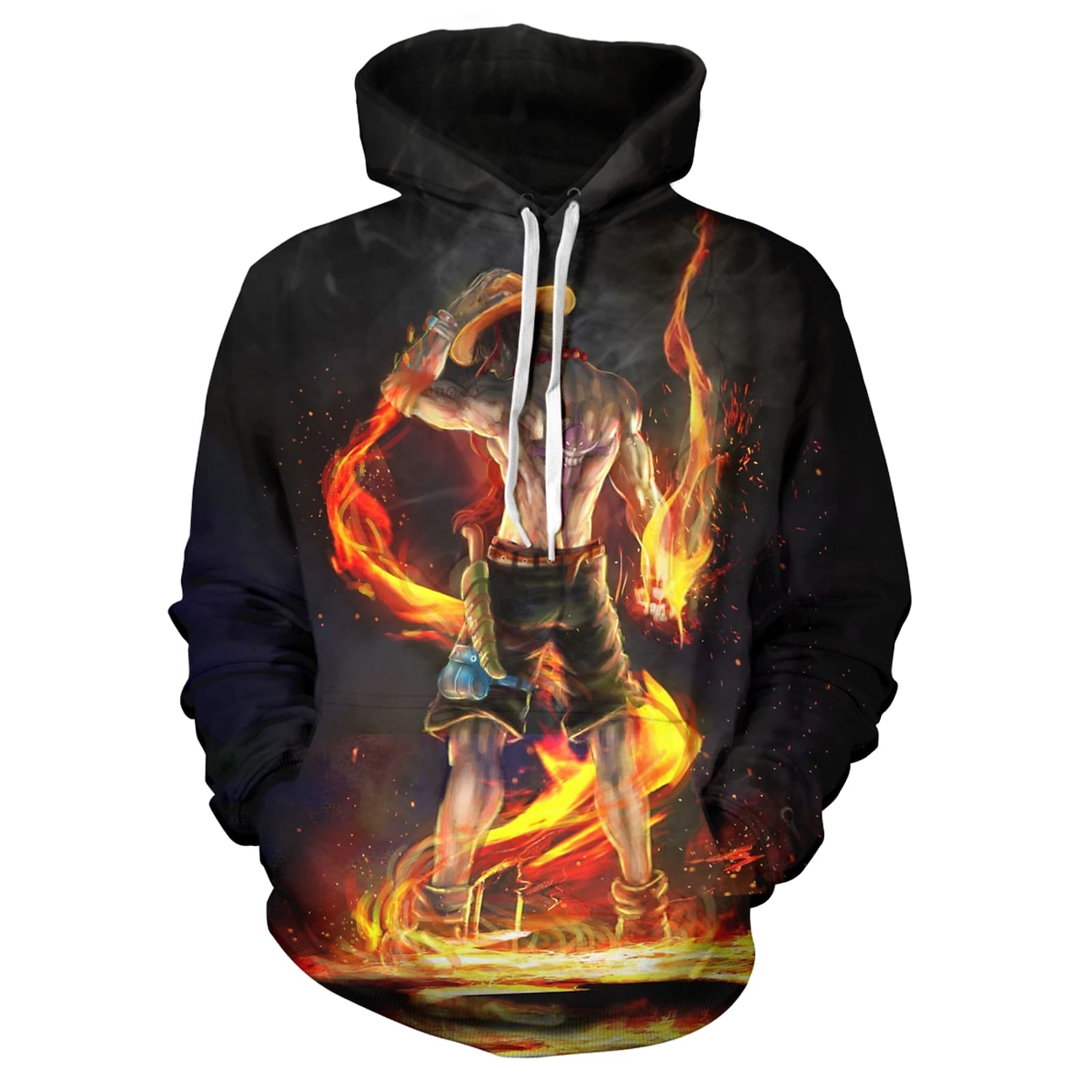One Piece Film: Rood Portgas D. Ace Trui met capuchon Cartoon Manga Anime 3D Voorvak Grafisch Voor Voor Stel Voor heren Dames Volwassenen 3D afdrukken 2025 - $33.99 –P13