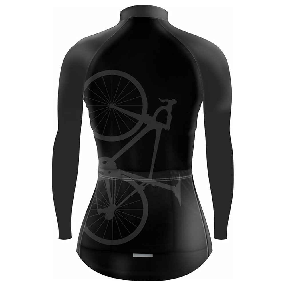 Women's Cycling Jersey Graphic Funny Long Sleeve Bike Jersey Top with 3 Rear Pockets Mountain Bike MTB Road Bike Cycling Quick Dry Reflective Strips Back Pocket Moisture Wicking Sports Rose Red 2026 - $34.99 –P14