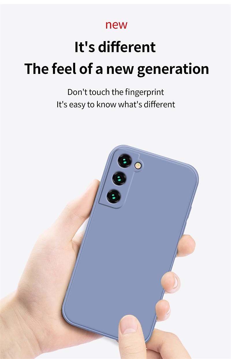 Phone Case For Samsung Galaxy S24 S23 S22 S21 S20 Plus Ultra S9 Plus A12 A32 A52 A13 S25 Ultra Liquid Silicone Case Slim Anti-Scratch Soft Edges Solid Colored Silica Gel 2025 - $9.99 –P8