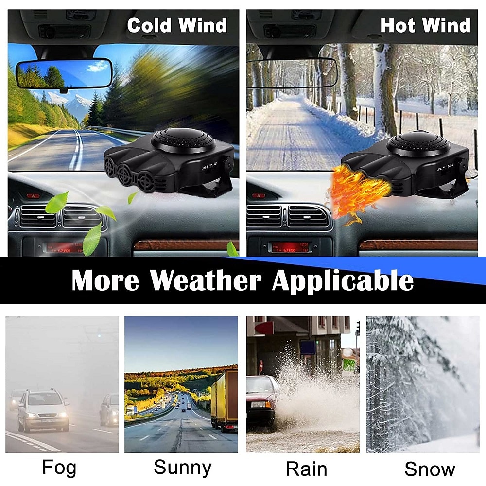 Car Heater/Fan Portable Electric 12V 200W 2 in 1 Heating/Cooling Fan Functions Quick Heating Car Defroster Defogger Controller 2025 - $22.99 –P2