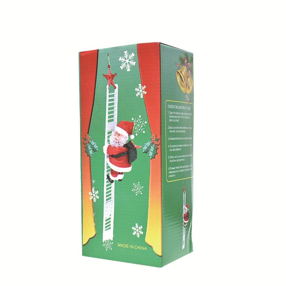 musica elettrica natalizia babbo natale scala da arrampicata, calze della Befana per bambini, divertenti ornamenti per bambole con corda da arrampicata, regali e decorazioni natalizie unici del 2025 a $25.99 –P16