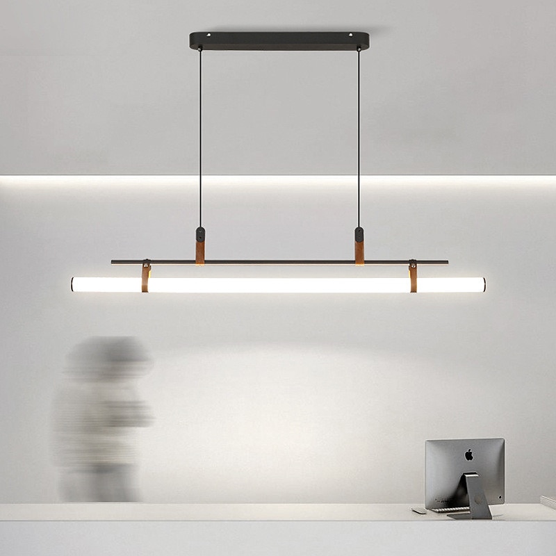 Lampada a sospensione a led da 80 cm linea moderna design catena lampada a sospensione regolabile per cucina sala da pranzo soggiorno nero e oro 110-120v 220-240v del 2025 a $279.99 –P6