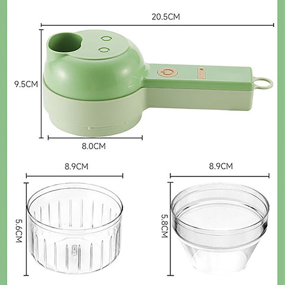 4 in 1 Handheld Electric Vegetable Slicer Set Vegetable Slicer Mini Garlic Masher Electric Meat Grinder 2025 - $28.99 –P7