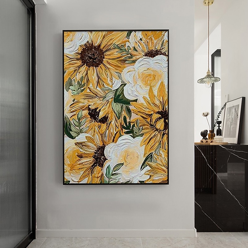 Handgefertigtes Ölgemälde auf Leinwand, Wandkunst, Dekoration, moderne Blumen für Wohnkultur, gerollt, rahmenlos, ungedehnt 2025 - $85.99 –P7