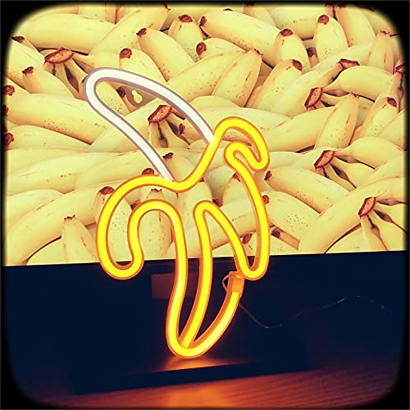 Neon Light Banana Shaped Neon Lamp Hanging Lamp AAA Battery Box Power Supply 2025 - $30.99 –P9