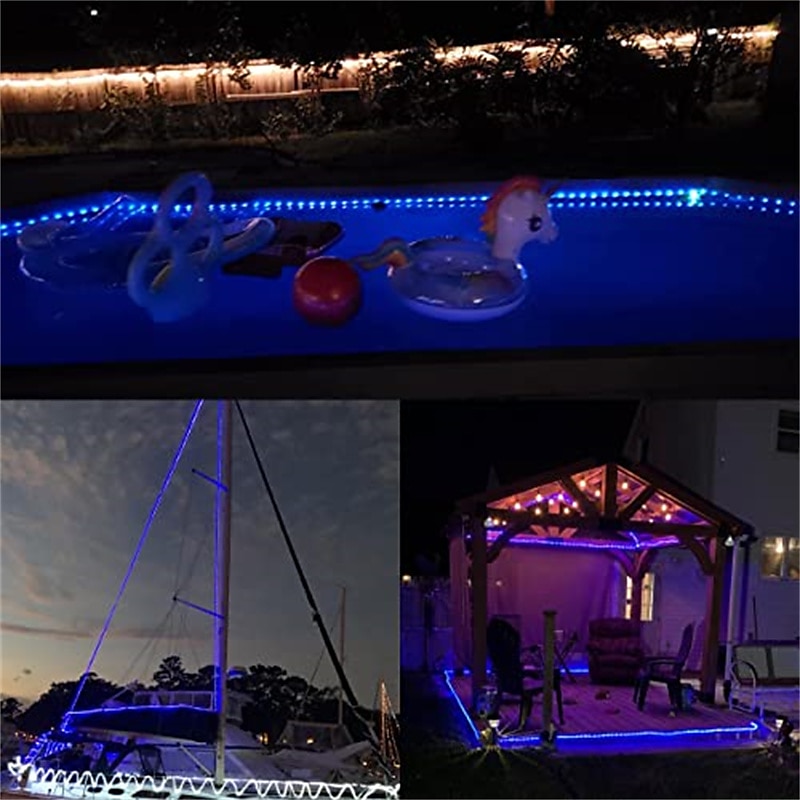 LED Rope Lights LED String Lights Outdoor Waterproof IP65 Christmas Fairy Lights 30m-300Leds 22m-200Leds 12m-100Leds 7m-50Leds 8 Modes Battery Powered Dimmable/Timer with Remote for Party 2025 - GBP £14.65 –P6