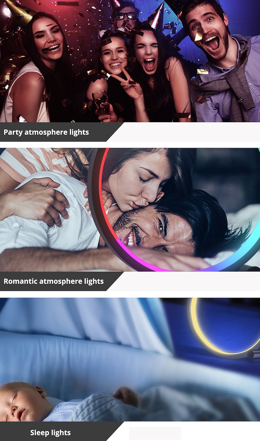 Смарт-светодиодная лампа LED RGB настольная атмосферная лампа Bluetooth APP управление подходит для игровой комнаты спальни декор на прикроватной тумбочке Shustar 2025 - $26.99 –P11
