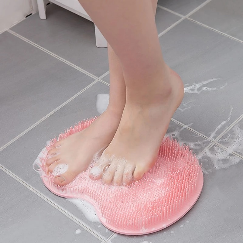 Alfombra de baño antideslizante para eliminar la piel muerta, gente perezosa, artefacto para frotar la espalda, ducha de silicona, cepillo para espalda, masajeador de baño limpio 2026 - $9.99 –P15