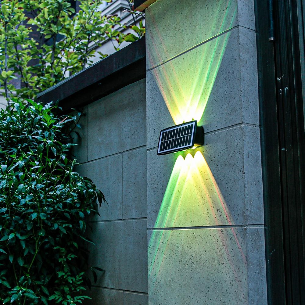 utendørs solcelle vegglys led hagelys smart lysstyring sensor vanntett vegglys gårdsplass veranda lampe balkong gjerde passasje belysning landskap dekorasjon solenergi nattlys 2025 - $20.99 –P6