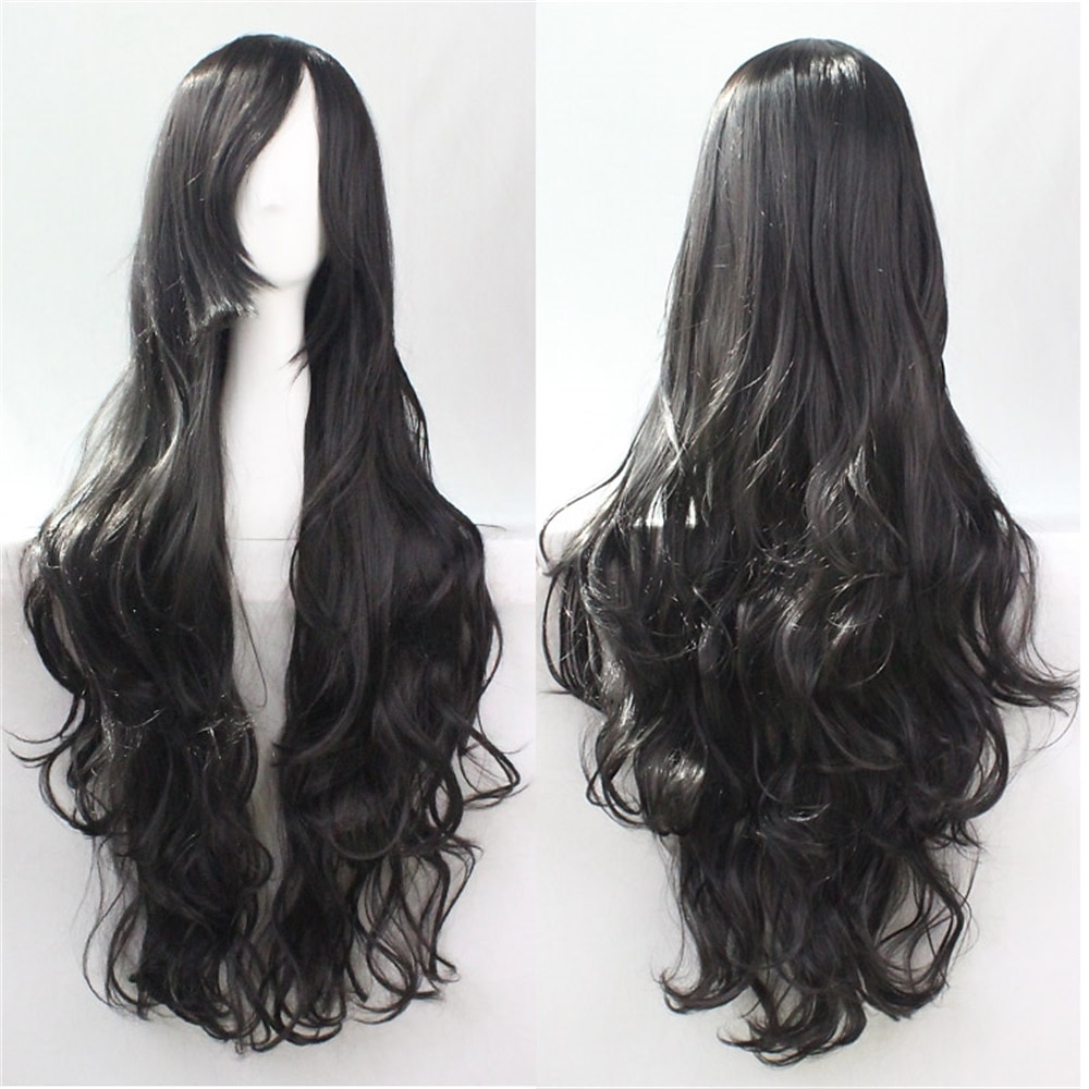 parrucca cos parrucca 80 cm capelli ricci lunghi capelli ricci multicolori in seta ad alta temperatura parrucche anime di halloween del 2025 a $16.99 –P10