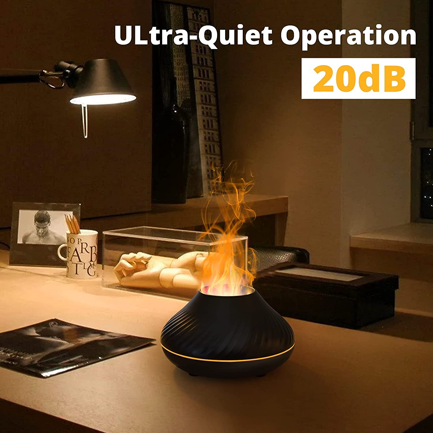 LED Smart Light Air Humidifier Colorful Flame USB Car Aromatherapy Humidifiers Diffusers Portable Diffuser Essential Oils for Home Room Fragrance 2025 - $22.99 –P17