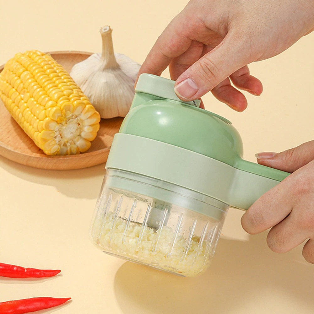 4 in 1 Handheld Electric Vegetable Slicer Set Vegetable Slicer Mini Garlic Masher Electric Meat Grinder 2025 - $28.99 –P10