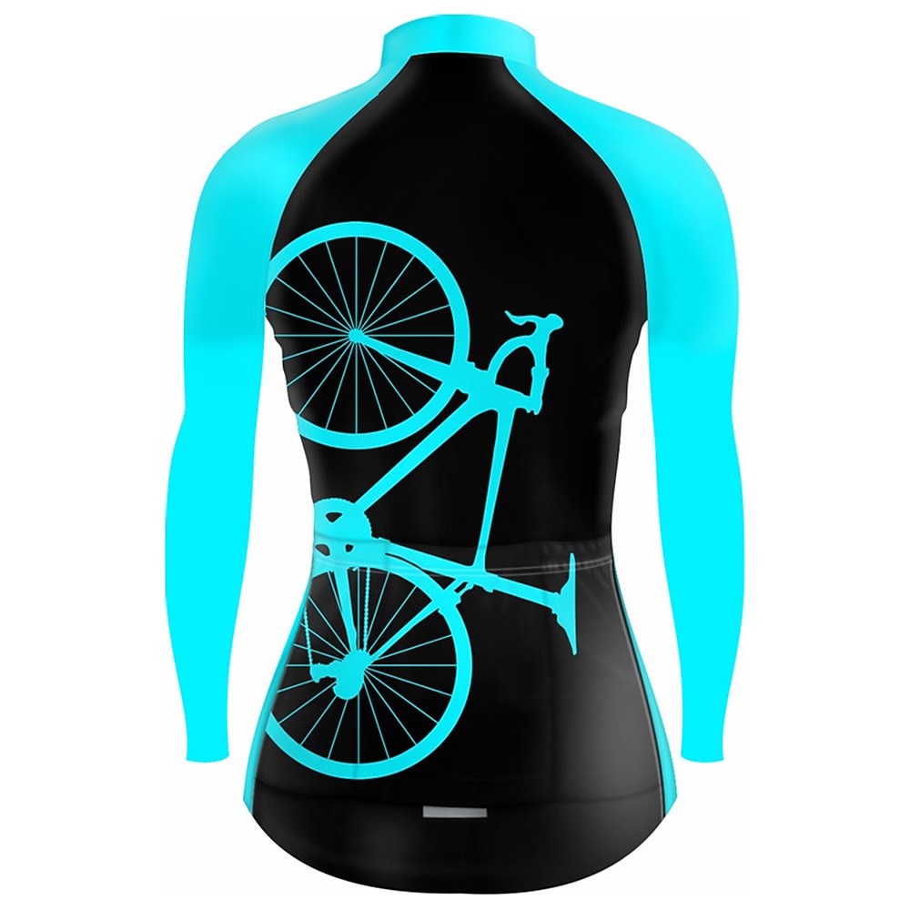 Women's Cycling Jersey Graphic Funny Long Sleeve Bike Jersey Top with 3 Rear Pockets Mountain Bike MTB Road Bike Cycling Quick Dry Reflective Strips Back Pocket Moisture Wicking Sports Rose Red 2026 - $34.99 –P12