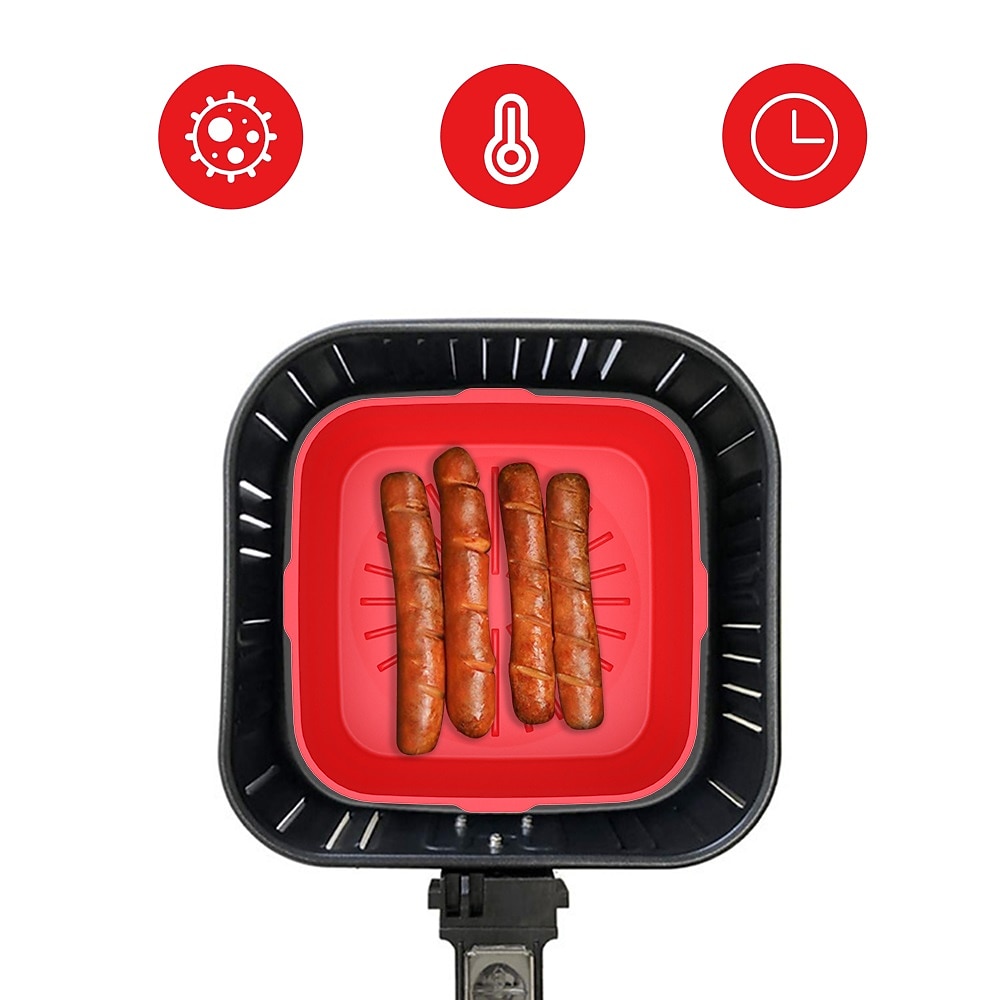 2 Pack Air Fryer Silicone Pot, Food Safe Nonstick Air Fryer Silicone, Heat Resistant, Easy Clean, Reusable Replacement Flammable Parchment Liner, Suitable for Fryer, Oven, Microwave 2025 - $13.99 –P3
