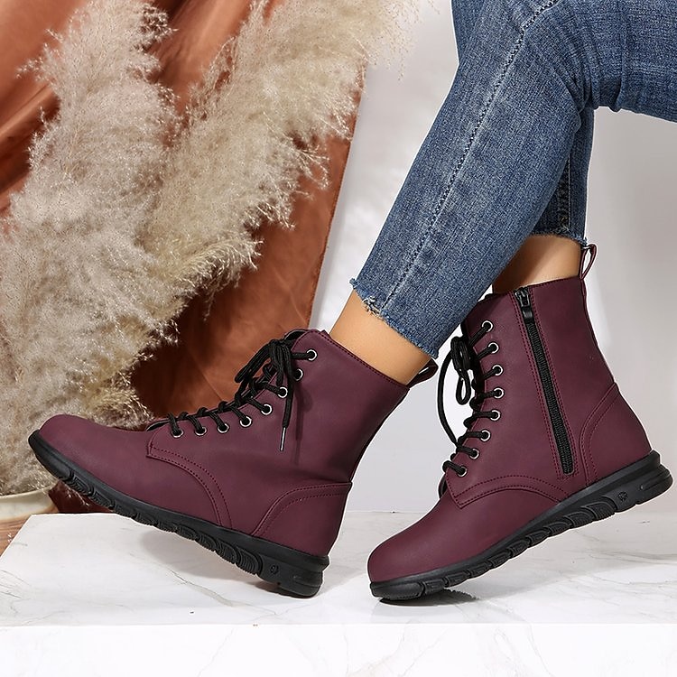 Wine combat outlet boots