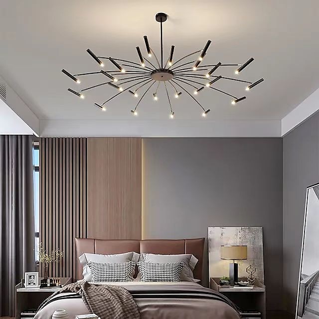 Fuochi d'artificio a soffitto rotante, 12/24 luci 39 "/51" lampada da soffitto a puntatore creativo per soggiorno, moderna plafoniera a led da incasso, luci di fuochi d'artificio del 2025 a $449.99 –P15
