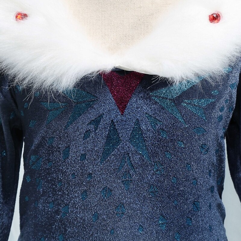 Kindermädchenkleid Schneeflocke Langarm Performance Party süßes Baumwoll-Midikleid in A-Linie Herbst Winter 3–10 Jahre Marineblau 2025 - $26.99 –P4