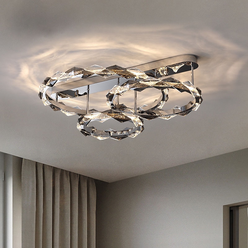 80 cm Ceiling Light LED Crystal Stainless Steel Designer Art Electroplated Modern 220-240V 2025 - $1195.09 –P2