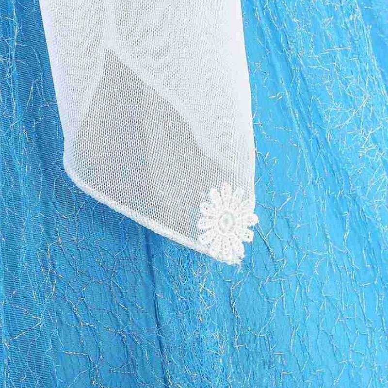 barn flickor elsa frozen kostym klänning paljett blommig performance party blå maxi långärmad prinsessa söta klänningar höst vinter normal passform 3-10 år 2025 - $28.99 –P7