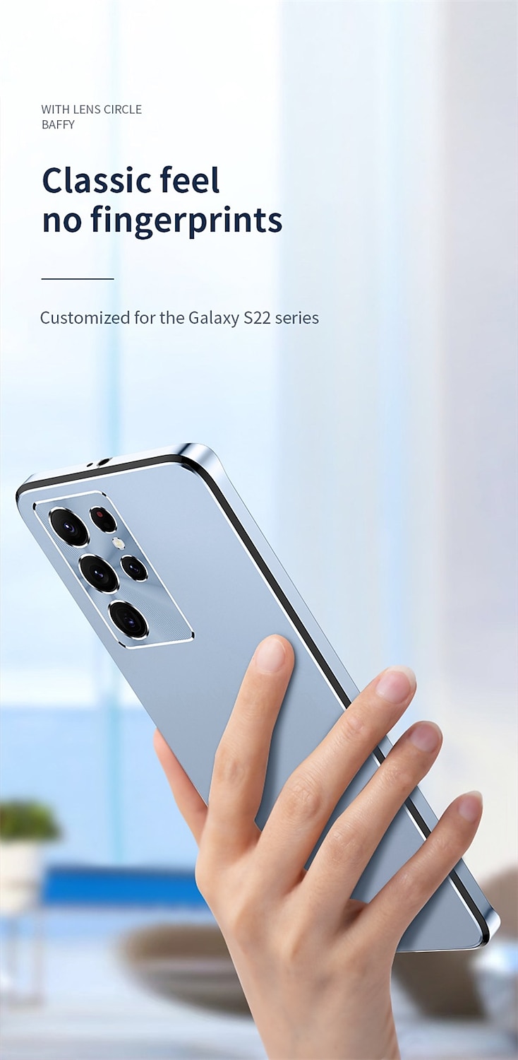 Чехол для телефона для Samsung Galaxy S23 S22 S21 Plus Ultra задняя крышка матовая полный защитный чехол пылезащитный однотонный TPU PC металл 2025 - $21.99 –P8