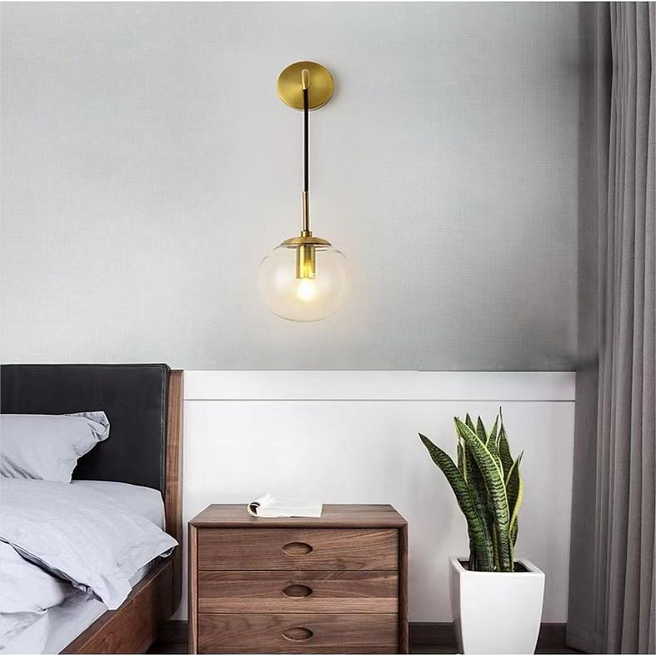 58cm lâmpadas de parede led arandelas de parede estilo nórdico criativo projeto esférico quarto vintage sala de estar corredor escada luz de parede de vidro ip54: 110-120v 220-240v de 2026 por $76.99 –P7