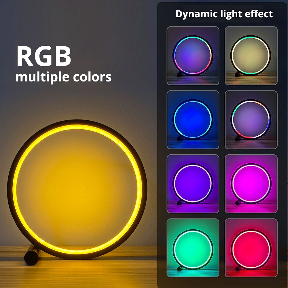 Смарт-светодиодная лампа LED RGB настольная атмосферная лампа Bluetooth APP управление подходит для игровой комнаты спальни декор на прикроватной тумбочке Shustar 2025 - $26.99 –P7