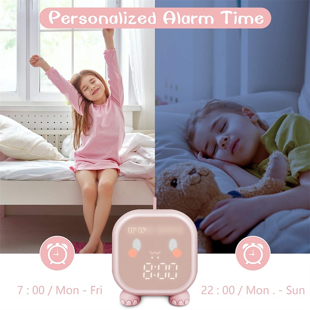 Kinderen Alarmklok Digitale Alarmklok Slaapkamer Schattige Dinosaurus Alarmklok 's Slaap Trainer Wake Up Light  Nachtlamp met USB Alarmklok voor Jongens Meisjes Verjaardag Cadeaus 2026 - $44.99 –P11