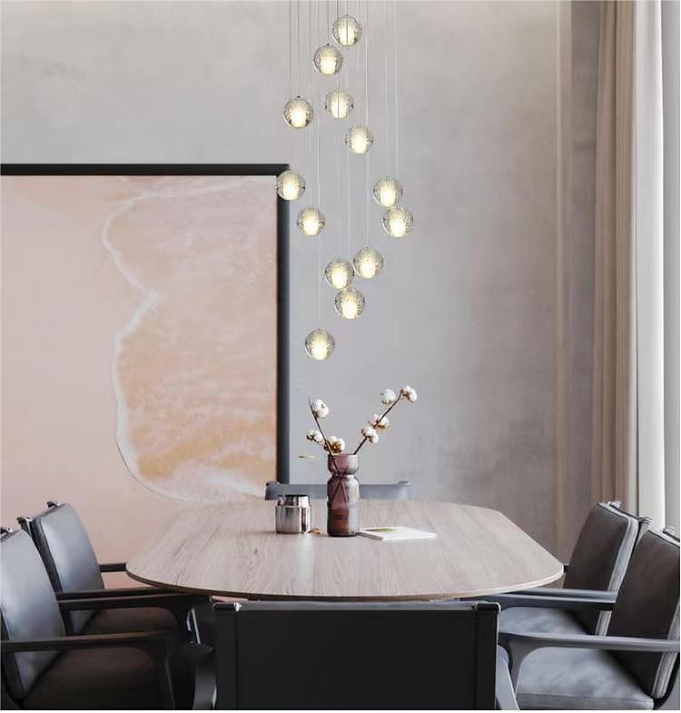 40 cm ljuskrona metall klot taklampa led galvaniserad konstnärlig modern 90-240v 2025 - $499.99 –P12