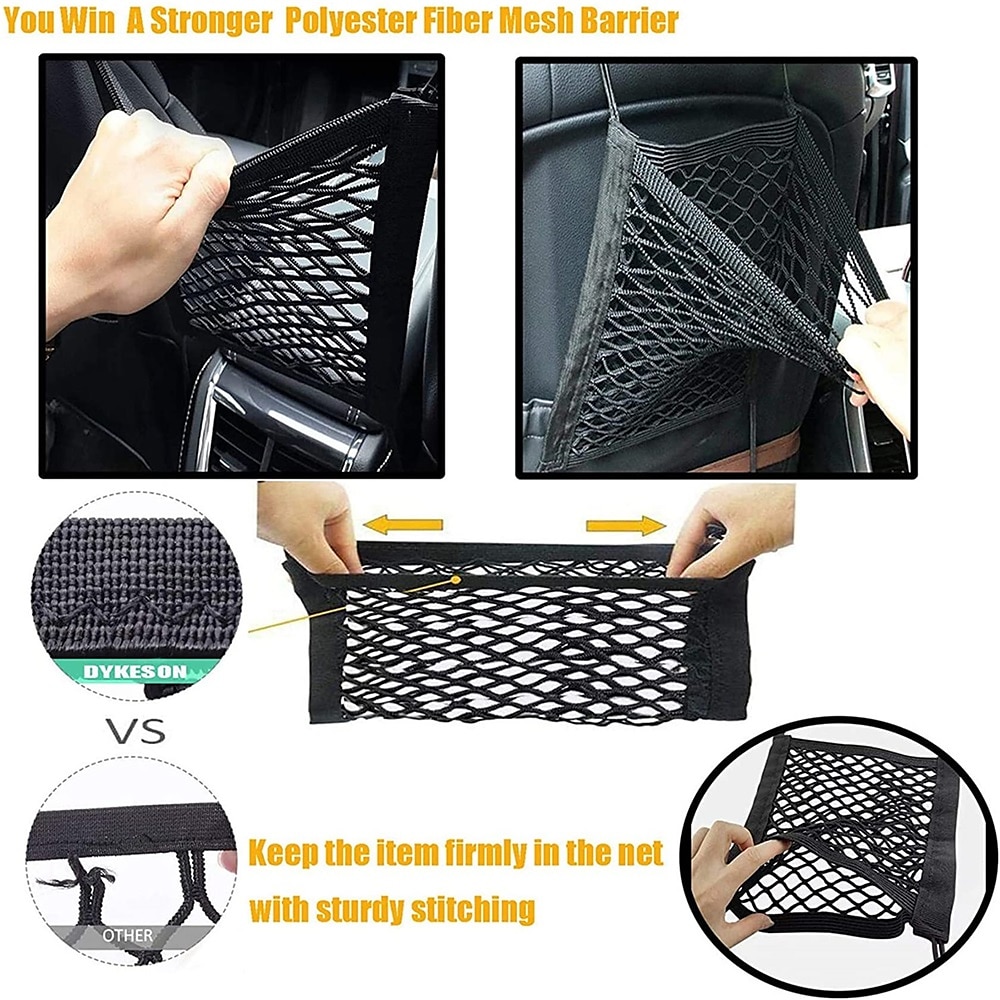 Dog Car Net Barrier Pet Barrier with Auto Safety Mesh Organizer Stretchable Storage Bag Universal for Cars SUVs -Easy Install Car Divider for Driving Safely with Pets 2026 - $16.99 –P6