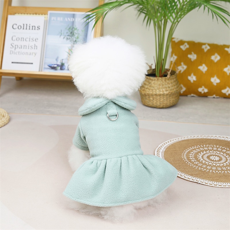 Hunde Katzen Kleider Einfarbig nette Art Süß Alltagskleidung Casual Winter Hundekleidung Welpenkleidung Hunde-Outfits Weich Grün Purpur Rosa Kostüm für Mädchen und Jungen Hund Baumwolle S M L XL 2XL 2026 - $12.49 –P15