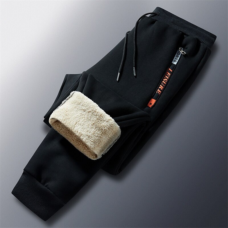 Men's Sherpa Fleece Pants Sweatpants Joggers Winter Pants Drawstring Solid Color Comfort Warm Casual Daily Going out Sports Stylish 1 2 Micro-elastic 2025 - $30.99 –P1
